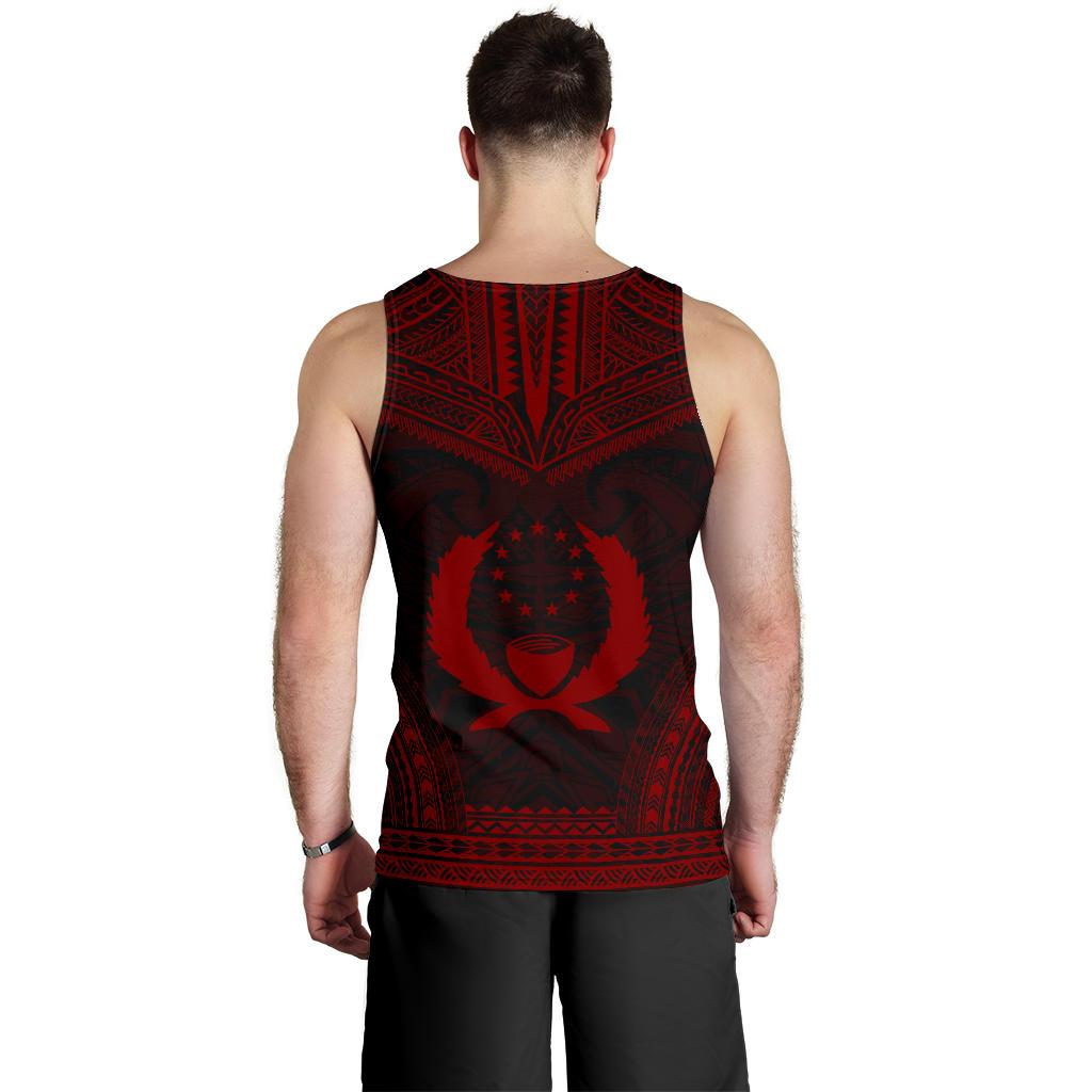 Pohnpei Men's Tank Top - Polynesian Chief Red Version - Polynesian Pride
