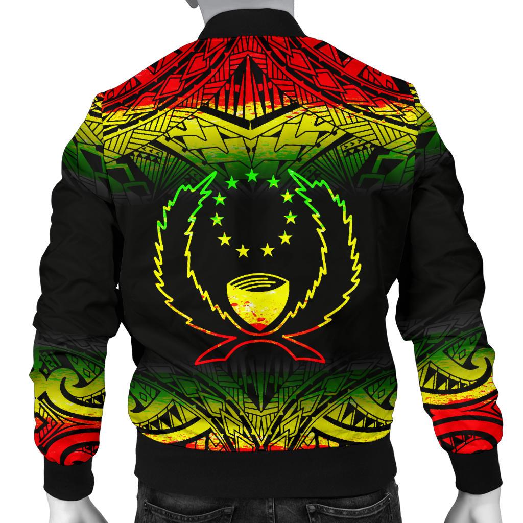 Pohnpei Men's Bomber Jacket - Fog Reggae Style - Polynesian Pride