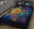 Hawaii Map Turtle Galaxy Quilt Bed Set - AH - Blue - Polynesian Pride