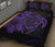 Hawaii Turtle Kanaka Map Hibiscus Poly Quilt Bed Set - Purple - Polynesian Pride