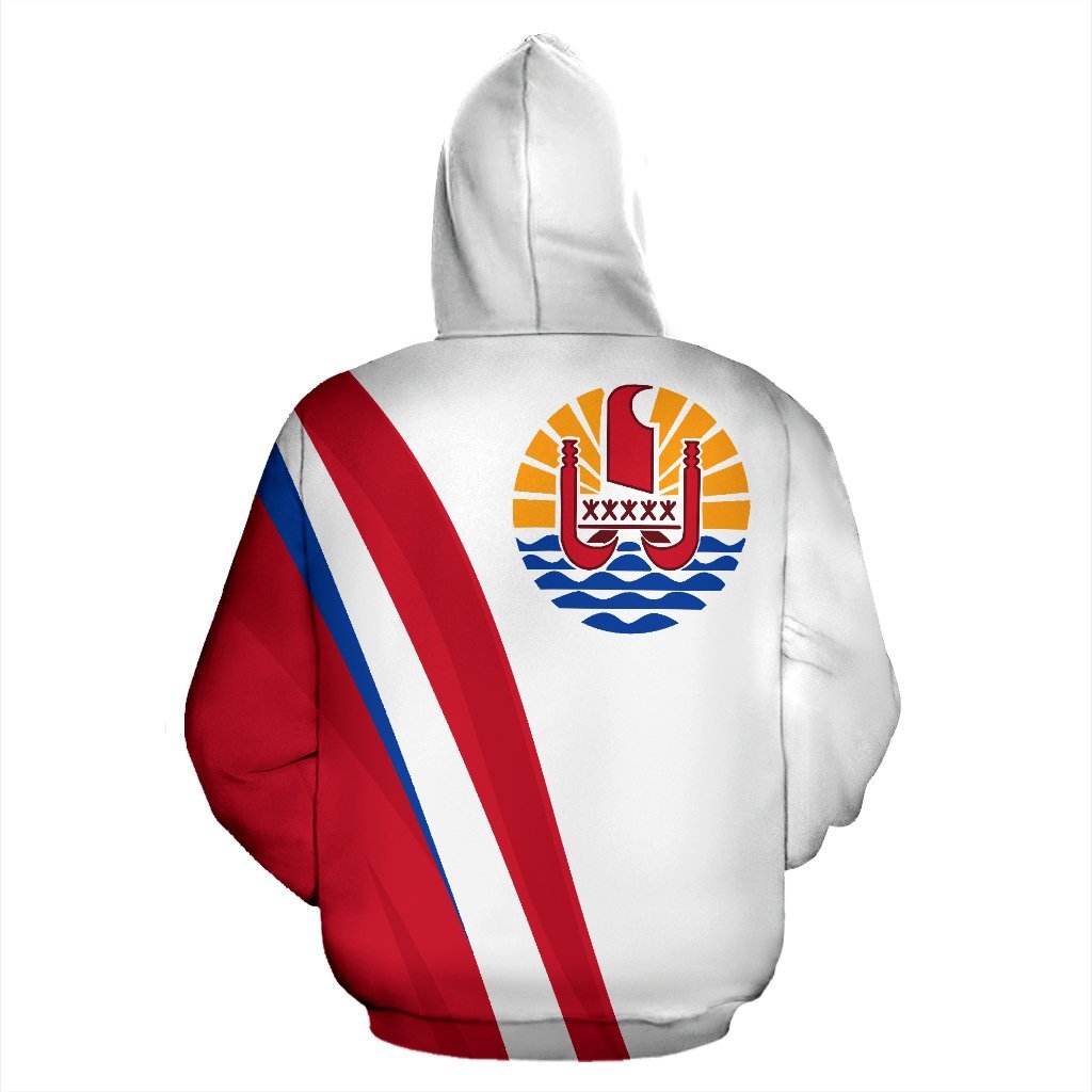 Tahiti Zip up Hoodie Tahiti Flag Special Version - Polynesian Pride