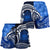 Samoa Custom Personalised Women's Shorts - Samoa Seal Wave Style (Blue) - Polynesian Pride