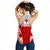 Tonga Polynesian Women's Racerback Tank - Pattern With Seal Red Version - Polynesian Pride
