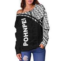 Pohnpei Women's Off Shoulder Sweater - Curve Style - Polynesian Pride