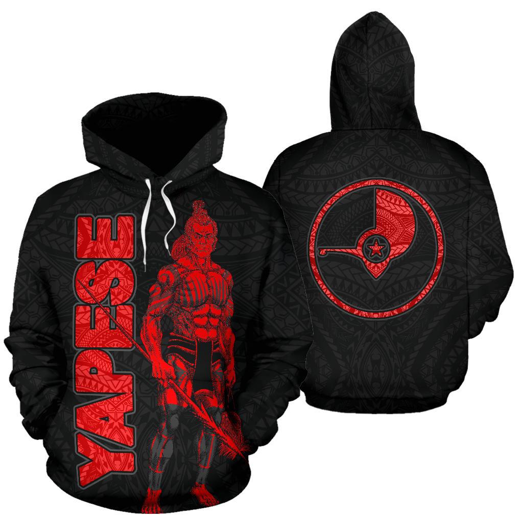 Yap Hoodie Micronesia Yapese Warrior Red Unisex Red - Polynesian Pride