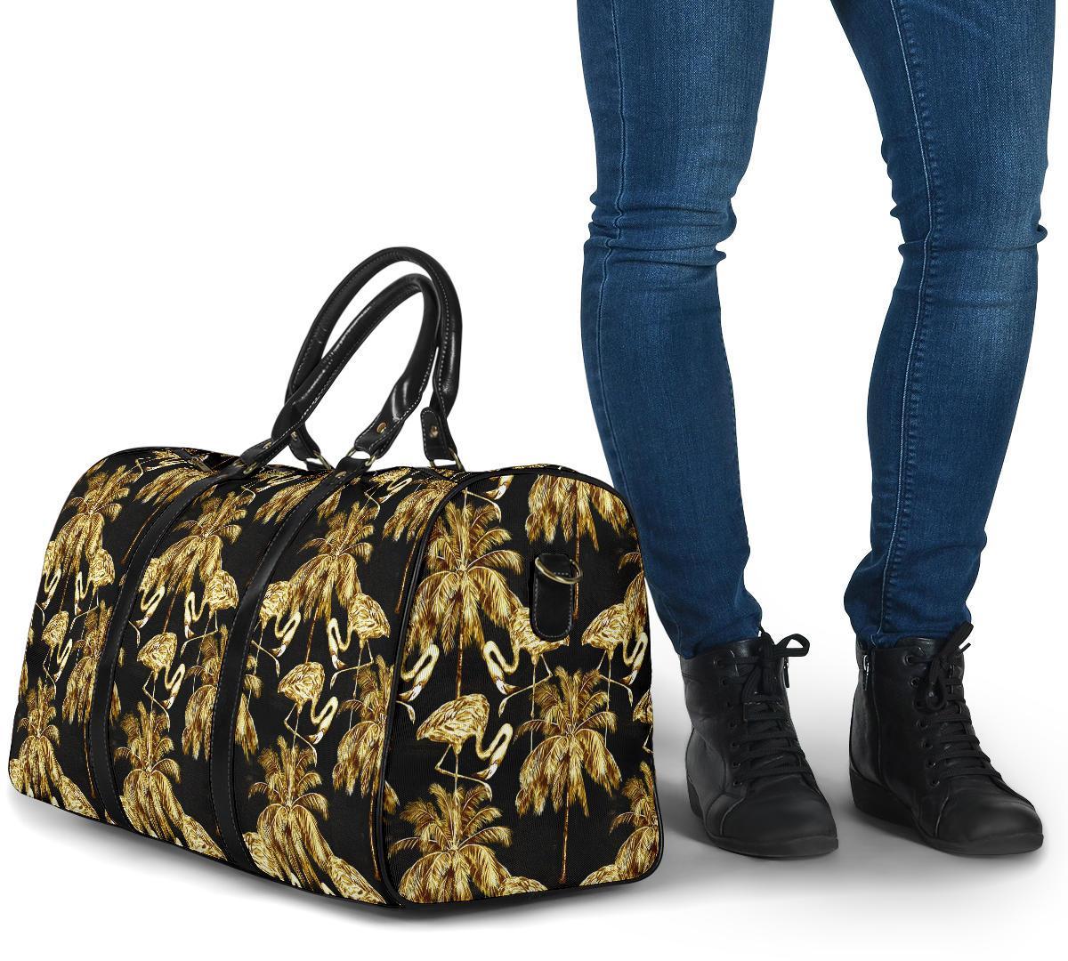 Hawaii Watercolor Flamingos Palm Trees Beautiful Seamless Hawaii Travel Bag - Polynesian Pride