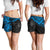 Yap Polynesian Shorts (Women) - Blue Turtle - Polynesian Pride