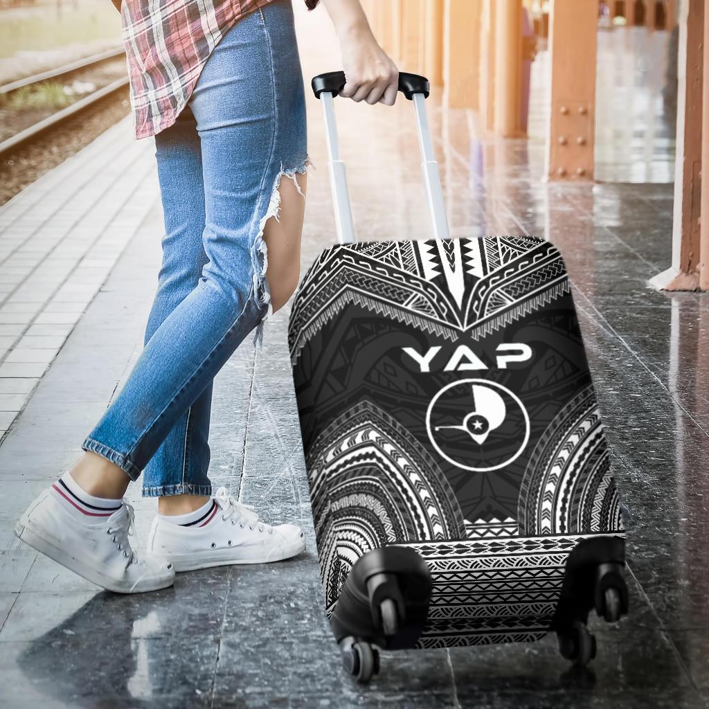 Yap Polynesian Chief Luggage Cover - Black Version - Polynesian Pride