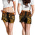 Guam Polynesian Women Shorts - Gold Turtle Homeland Women GOLD - Polynesian Pride