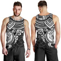 Yap Polynesian Tank Top (Men) - White Turtle - Polynesian Pride