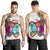Guam Men's Tank Top Polynesian Hibiscus White Pattern White - Polynesian Pride