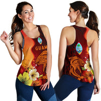 Guam Women's Racerback Tank - Tribal Tuna Fish - Polynesian Pride