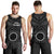 Cook Island Men's Tank Top - Seal With Polynesian Tattoo Style ( Black) - Polynesian Pride