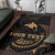 Papua New Guinea Polynesian Custom Personalised Area Rug - Gold Tribal Wave - Polynesian Pride