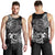 American Samoa Men's Tank Top - White Shark Polynesian Tattoo White - Polynesian Pride