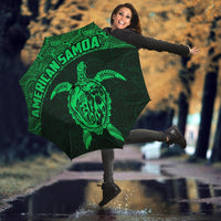 American Samoa Umbrella Turtle Mermaid Polynesian Pattern Green - Polynesian Pride