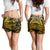Samoa Polynesian Women's Shorts - Eagle Tribal Pattern Yellow Women Yellow - Polynesian Pride