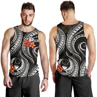 Pohnpei Micronesian Men Tank Top - Black Plumeria - Polynesian Pride