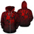 Tonga All Over Zip up Hoodie Lift up Red Unisex Red - Polynesian Pride