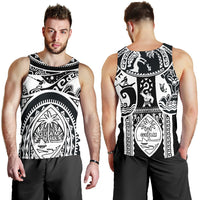 Polynesian Men's Tank Top - Guam Flag, Seal with Maui Moana Tattoo - Polynesian Pride