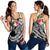 Tahiti Polynesian Women's Racerback Tank - Summer Plumeria (Black) - Polynesian Pride
