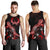 Pohnpei Men Tank Top - Turtle With Blooming Hibiscus Red - Polynesian Pride