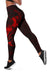 Hawaii Turtle Shark Polynesian Leggings - Red - Polynesian Pride