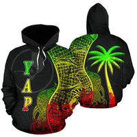 Yap Polynesian Hoodie Coconut Tree Reggae Unisex Reggae - Polynesian Pride