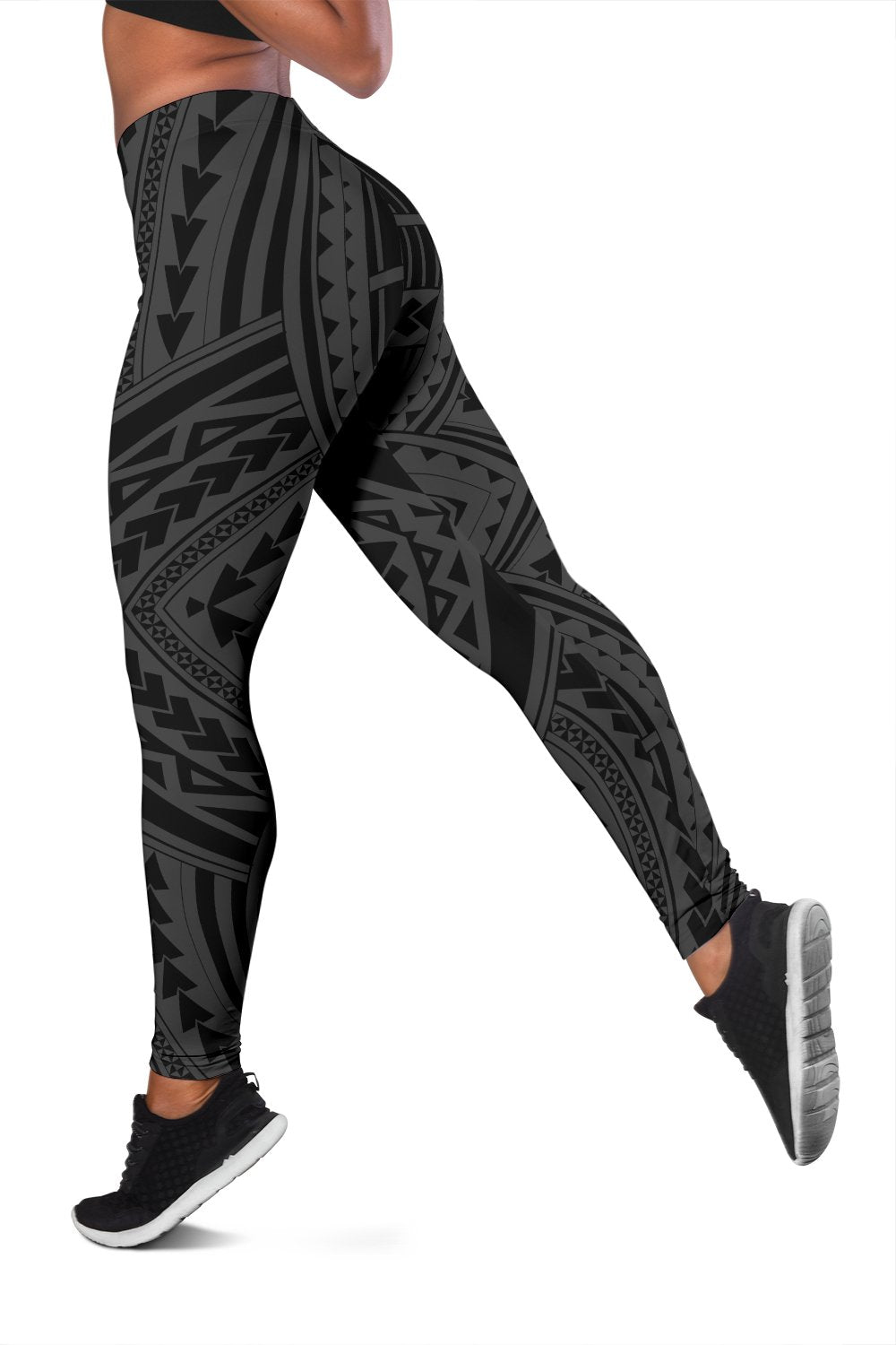 Polynesian Tradition Gray Hawaii Women's Leggings AH - Polynesian Pride