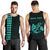 Hawaii Kakau Polynesian Anchor Personalized Men's Tank Top - Turquoise Turquoise - Polynesian Pride