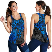 Pohnpei Polynesian Racerback Tank (Women) - Polynesian Blue Turtle - Polynesian Pride