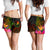 YAP Polynesian Women's Shorts - Hibiscus and Banana Leaves - Polynesian Pride