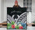 Pohnpei Premium Quilt - Pohnpei Coat of Arms & Polynesian Tropical Flowers White - Polynesian Pride