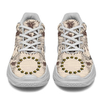 Cook Islands 2 Chunky Sneakers - The Beige Hibiscus - Polynesian Pride