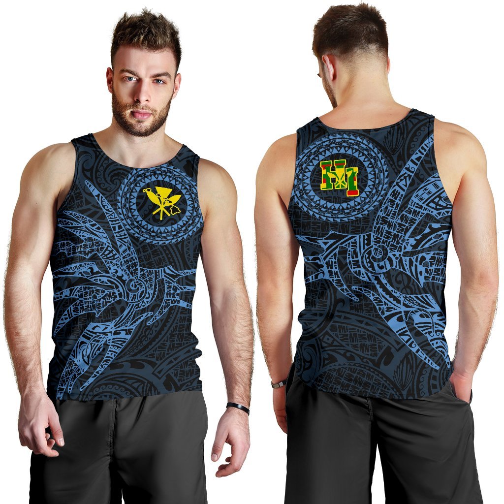 Hawaii Tank Top Polynesian Kanaka Map Hawaiian Men's Tank Top - Pastel - TT Style Pastel - Polynesian Pride