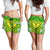 Hawaii Polynesian Women's Short - Hawaiian Pattern With Seal Women Green - Polynesian Pride