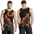 Pohnpei Men Tank Top - Turtle With Blooming Hibiscus Gold - Polynesian Pride
