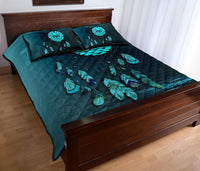 Tahiti Polynesian Quilt Bed Set Dreamcatcher Blue - Polynesian Pride