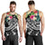 Guam Polynesian Men's Tank Top - Summer Plumeria (Black) - Polynesian Pride