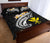 Hawaii Custom Personalised Quilt Bed Set - Kanaka Maoli Polynesian Patterns Plumeria (Black) - Polynesian Pride