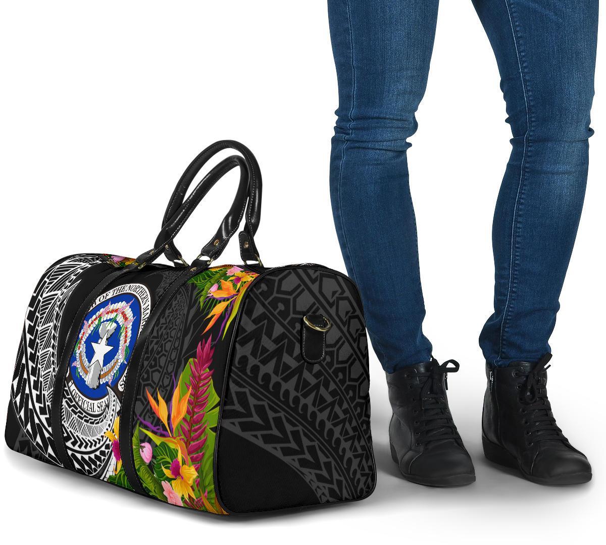 Northern Mariana Islands Travel Bag - Seal Spiral Polynesian Patterns - Polynesian Pride
