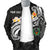 Pohnpei Custom Personalised Men's Bomber Jacket - Pohnpei Seal Polynesian Patterns Plumeria (Black) - Polynesian Pride
