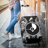 Yap Polynesian Luggage Covers Map Black - Polynesian Pride