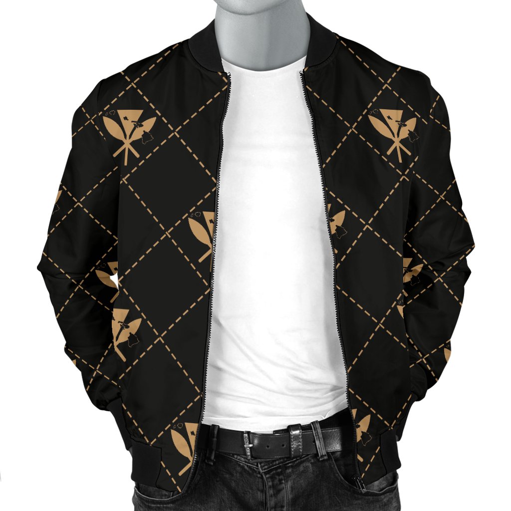 Kanaka Maoli Men's Bomber Jacket Regal AH - Polynesian Pride