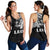 Sun In Leo Zodiac Women Racerback Tank Polynesian Tattoo Simple - White - Polynesian Pride