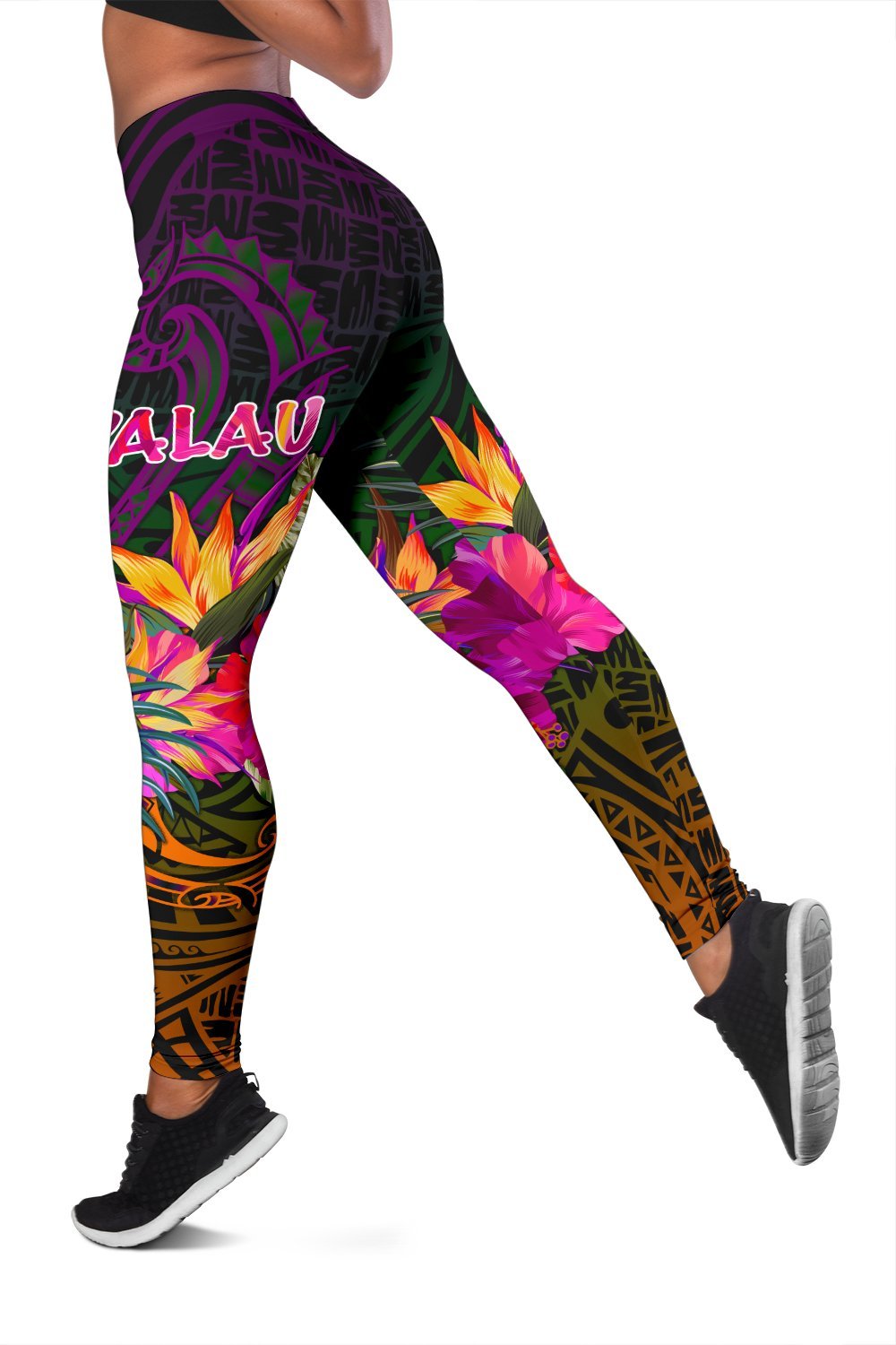 Palau Women's Leggings - Summer Hibiscus - Polynesian Pride
