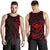 Hawaii Polynesian Custom Personalised Men's Tank Top - Red Tribal Wave Red - Polynesian Pride