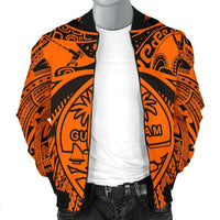 Polynesian Men's Bomber Jackets - Guam Flag, Seal with Maui Moana Tattoo - Polynesian Pride