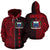 Samoa Zip up Hoodie Samoa Coat of Arms Polynesian Tattoo Style Unisex Red - Polynesian Pride