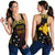 Papua New Guinea Custom Personalised Women's Racerback Tank - Erudite Eye Black - Gold - Polynesian Pride